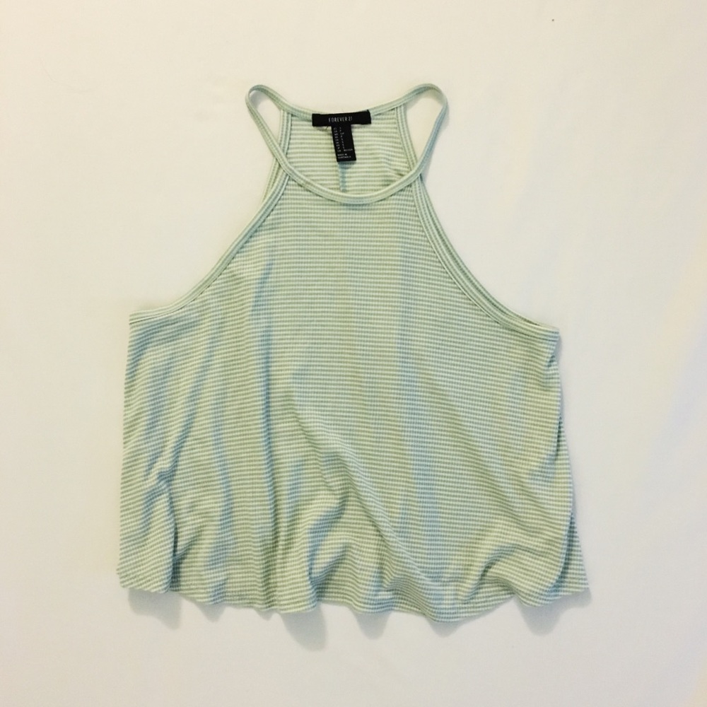 Forever 21 striped High Neck Halter Top
